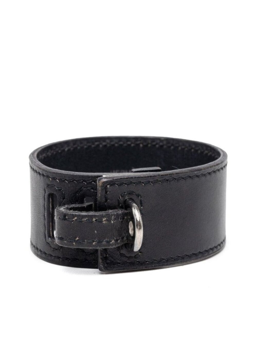 Hermes Artemis Bracelet Black Leather